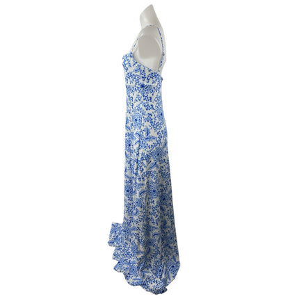 NEW Smith & Quinn Blue White Floral Sleeveless Cami Camisole Maxi A-Line Dress S