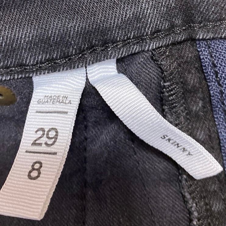 Ann Taylor LOFT Women's Black High Rise Cropped Skinny Denim Jeans Size 29/8