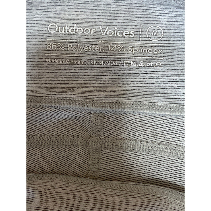 Outdoor Voices Women's Gray Mid Rise Yoga Athletic Running Biker Shorts Size M