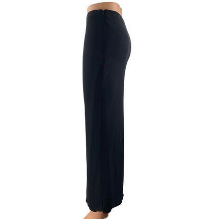 Princess Polly Women Black High Waisted Straight Pencil Midi Slip Skirt Size 4