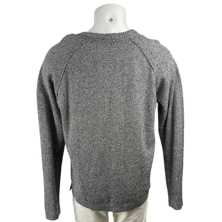 NEW Weatherproof Men Gray Knit Textured Crew Neck Long Sleeve Sweater Top Size L