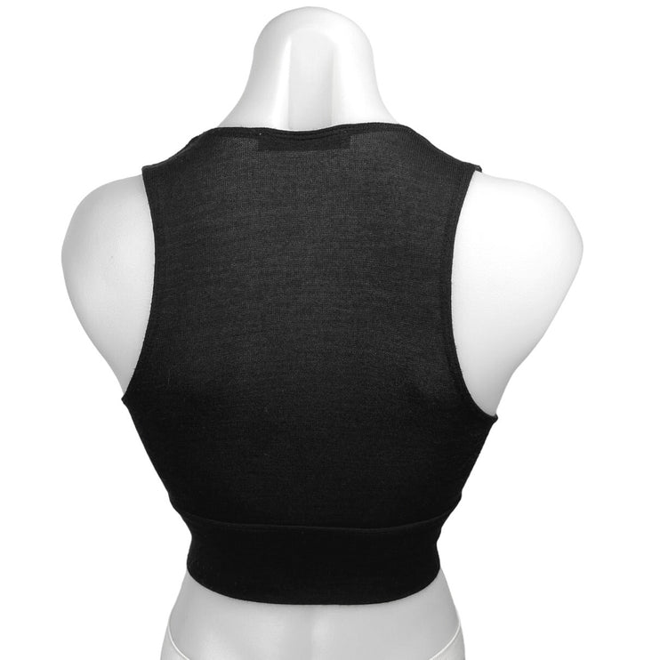 Aritzia Wilfred Free Black Plunging V Pullover Sleeveless Cropped Tank Top Sz XS