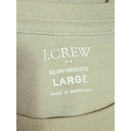 J.Crew Men's Beige Short Sleeve Crew Neck Pocket Basic T Shirt Tee Top Size L