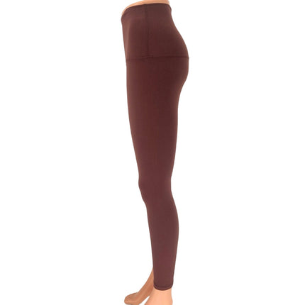 Crz Yoga Brown High Rise Pull On Stretch Comfy Athletic Workout Leggings Size XS