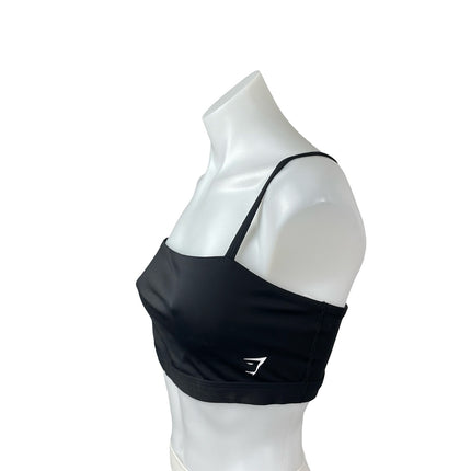 Gymshark Women's Black Yoga Running Workout Athletic Sports Bra Crop Top Size M
