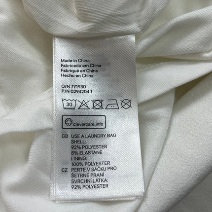 H&M White Gold Beaded Neck Formal Cocktail Bodycon Sheath Mini Dress S Brie H&M White Gold Beaded Neck Formal Cocktail Bodycon Sheath Mini Dress S Brie