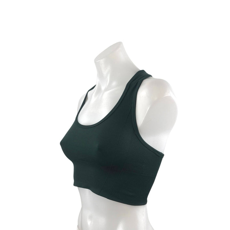 YPB Green Racerback Sleeveless Yoga Athletic Activewear Tank Sports Bra Top XXS