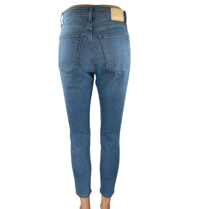 Everlane The High Rise Skinny Women's Blue Medium Wash Crop Denim Jeans Size 27