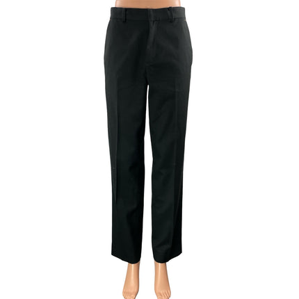 Lucency Women's Black High Waisted Straight Leg Career Trousers Pants Size M