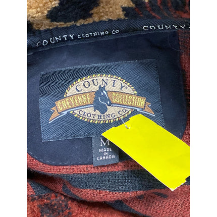 County Clothing Cheyenne Multicolor Aztec Fleece Button Up Shacket Coat Jacket M