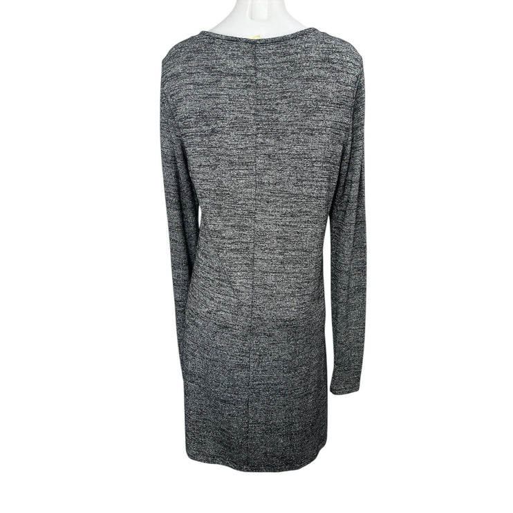 GAP Women's Gray Knit Long Sleeve Crew Neck Mini Tunic Shift Sweater Dress Sz M