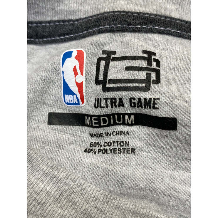 Ultra Game NBA New York Knicks Basketball Gray Long Sleeve Pullover Tee Shirt M