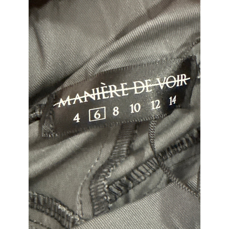 NEW Maniere De Voir Color Block Detachable Loose Straight Cargo Trousers Pants 6