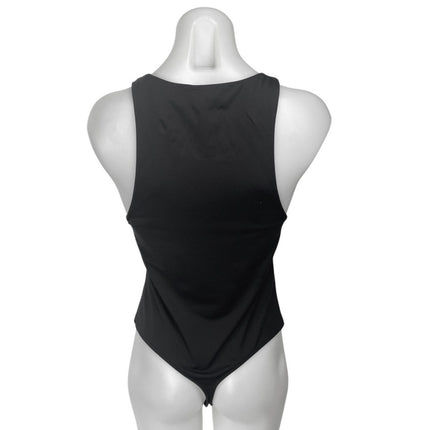 Aritzia Babaton Black Sleeveless High Neck Cami Camisole Tank Bodysuit Top Sz L