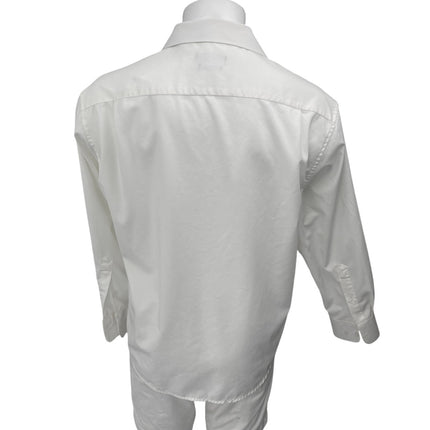 Nautica Men's White Regular Fit Long Sleeve Button Down Career Shirt Top Size XL