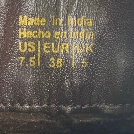 Aldo Etelilla Women's Brown Leather Zip Up Block Heels Chelsea Ankle Boots 7.5