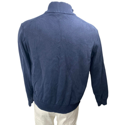 Brandy Melville Mens Blue 1/4 Zip High Neck Long Sleeve Sweatshirt Sweater Top S