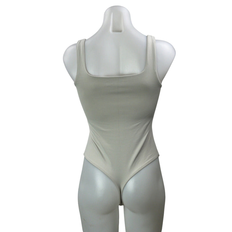 Bundle of 2 Aritzia Babaton Gray Blue Square Neck Thong Tank Bodysuit Top Size S