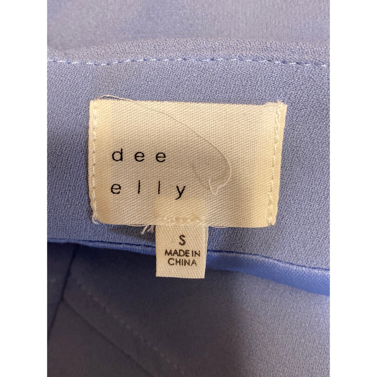 Dee Elly Women's Blue Chevron Seam Sleeveless V Neck Mini Tank A-Line Dress Sz S