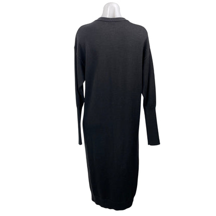 Aritzia Wilfred Utopia 100% Merino Wool Black Long Sleeves Sweater Dress Size XS