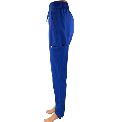 Figs Women's Blue Drawstring High Rise Straight Medical Scrub Pants Size XS