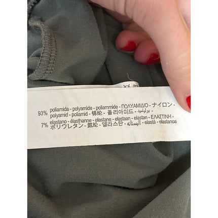 Zara Women's Green Sleeveless Racerback High Neck One Piece Bodysuit Tank Top M