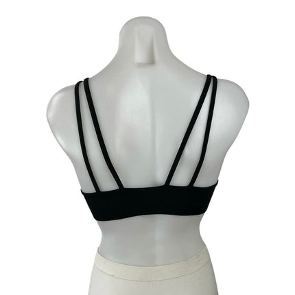 Lululemon Black Dual Strap Yoga Workout Running Athletic Sports Bra Crop Top S