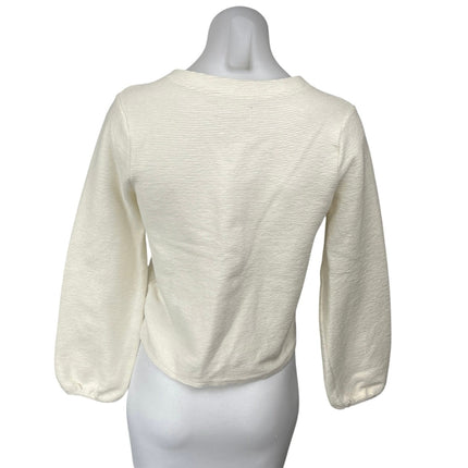 Madewell Women's Cream Long Sleeve Button Down Cardigan Sweater Top Size XS