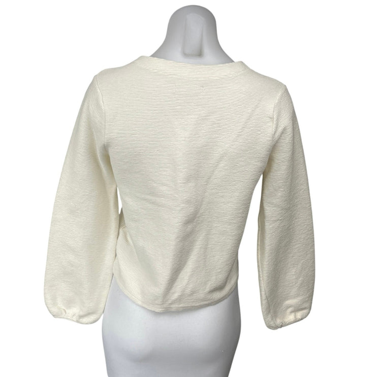 Madewell Women's Cream Long Sleeve Button Down Cardigan Sweater Top Size XS