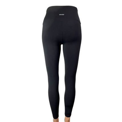 Andar Women's Black Mid Rise Skinny Yoga Athletic Activewear Leggings Pants Sz 6