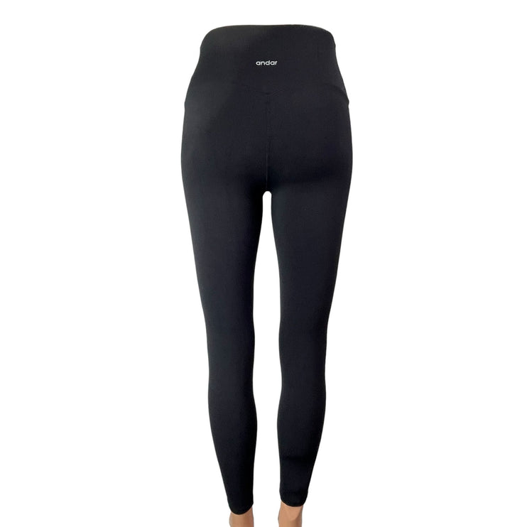 Andar Women's Black Mid Rise Skinny Yoga Athletic Activewear Leggings Pants Sz 6