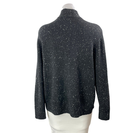 Ann Taylor LOFT Women's Black Bear Snow Christmas Knit Sweater Top Size XLP