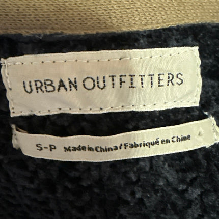 Urban Outfitters Navy Blue Chunky Knit Open Front Long Sleeve Cardigan Sweater S