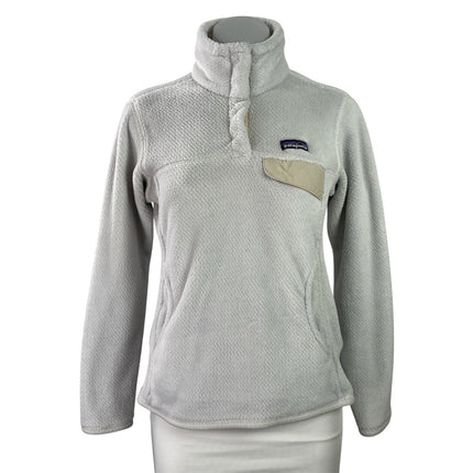 Patagonia Re-Tool Snap Gray Fleece High Neck Long Sleeve Pullover Sweater Top S