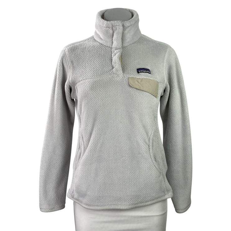 Patagonia Re-Tool Snap Gray Fleece High Neck Long Sleeve Pullover Sweater Top S