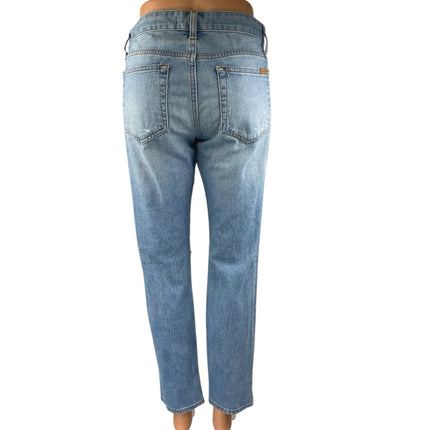 Joe's Billie Ankle Women's Blue Mid Rise Distressed Straight Denim Jeans Size 26