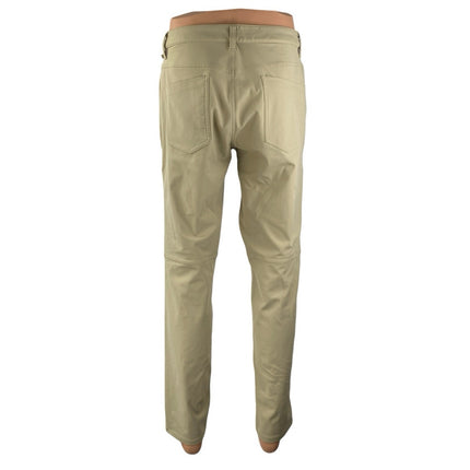 Lululemon Men's Cream High Waist Straight Leg Chino Khaki Trousers Pants Size 32