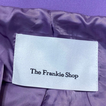 The Frankie Shop Women's Purple Long Sleeve Notch Blazer Coat Suit Jacket Sz 12