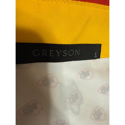 NEW Greyson Kansas City Chiefs Mens NFL Football Short Sleeve Polo Shirt Top L