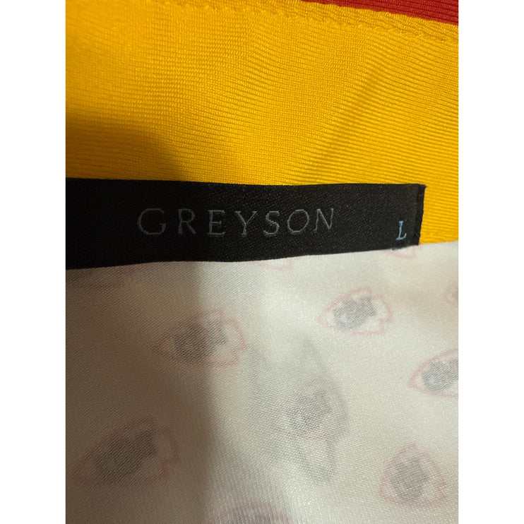 NEW Greyson Kansas City Chiefs Mens NFL Football Short Sleeve Polo Shirt Top L