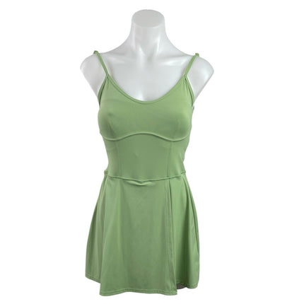 JoyLab Green Sleeveless Open Back Tennis Golf Shorts Mini Athletic Dress Size XS