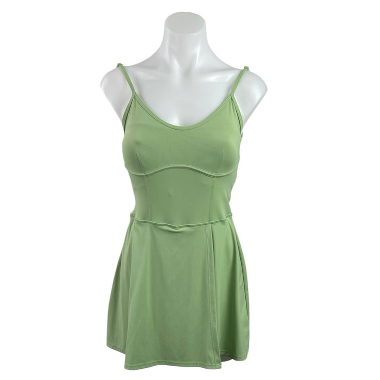 JoyLab Green Sleeveless Open Back Tennis Golf Shorts Mini Athletic Dress Size XS