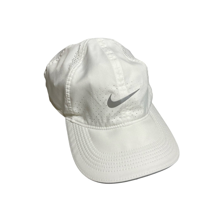 Nike Dri Fit Featherlight Women's White Tennis Golf Running Athletic Cap Hat OS0o,