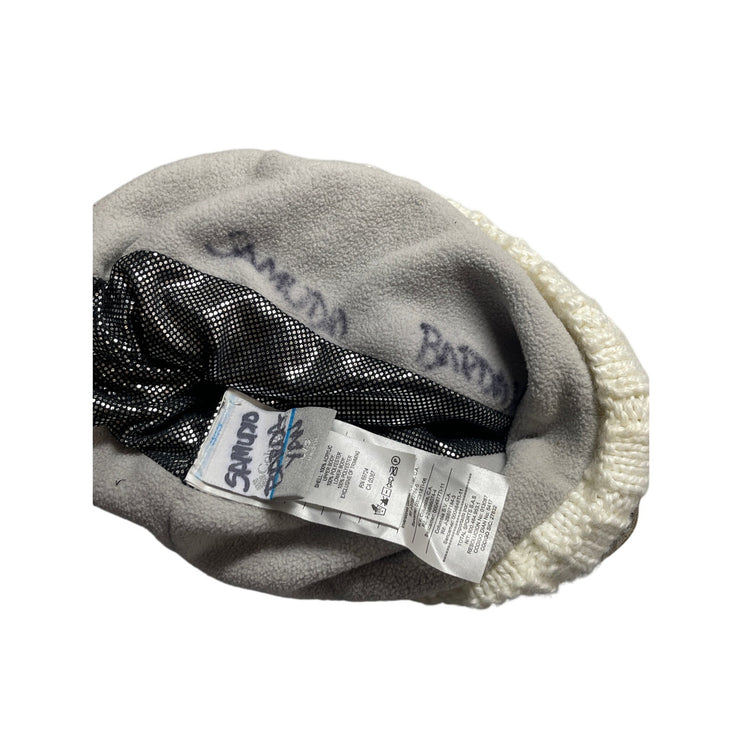 Columbia Women's White Cable Knit Winter Casual Snow Bonnet Beanie Cap Hat OS