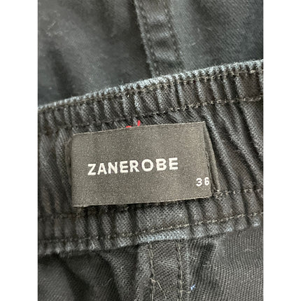 Zanerobe Men's Black Tapered Athletic Activewear Trousers Jogger Sweat Pants 36