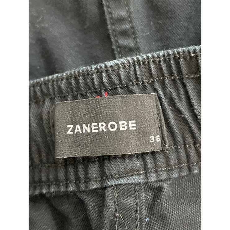 Zanerobe Men's Black Tapered Athletic Activewear Trousers Jogger Sweat Pants 36