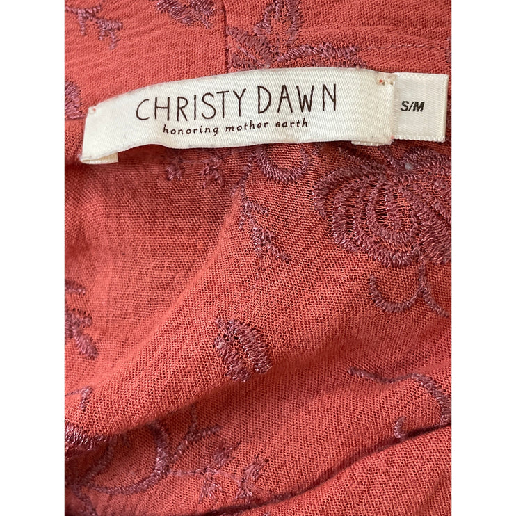 Christy Dawn Floral Embroidered Tie Waist Cover Up Kimono Cover Up Wrap Robe S/M