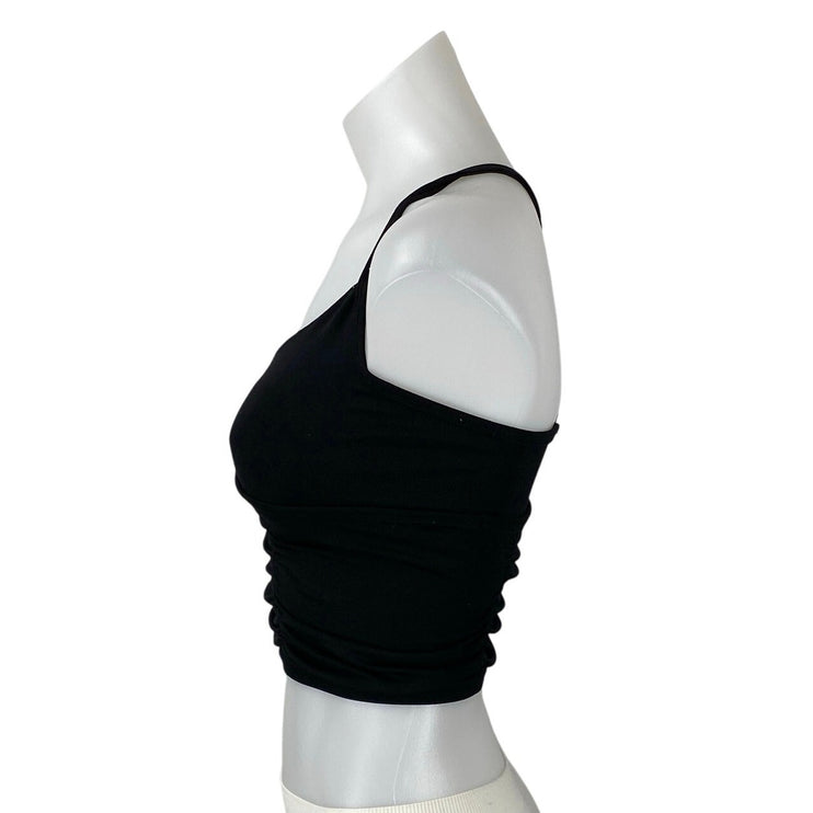 Free People Women's Black Sleeveless Yoga Workout Athletic Sports Bra Crop Top S