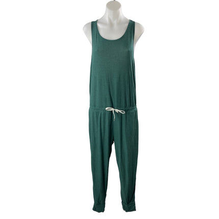 Vuori Lux Women's Green Racerback Sleeveless Drawstring Jogger Jumpsuit Size L