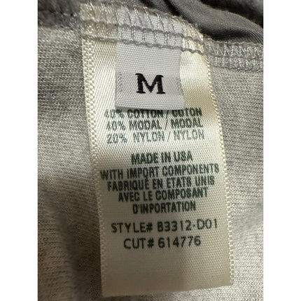 Bella Dahl Women's Gray High Rise Yoga Lounge Trousers Wide Leg Pants Size M